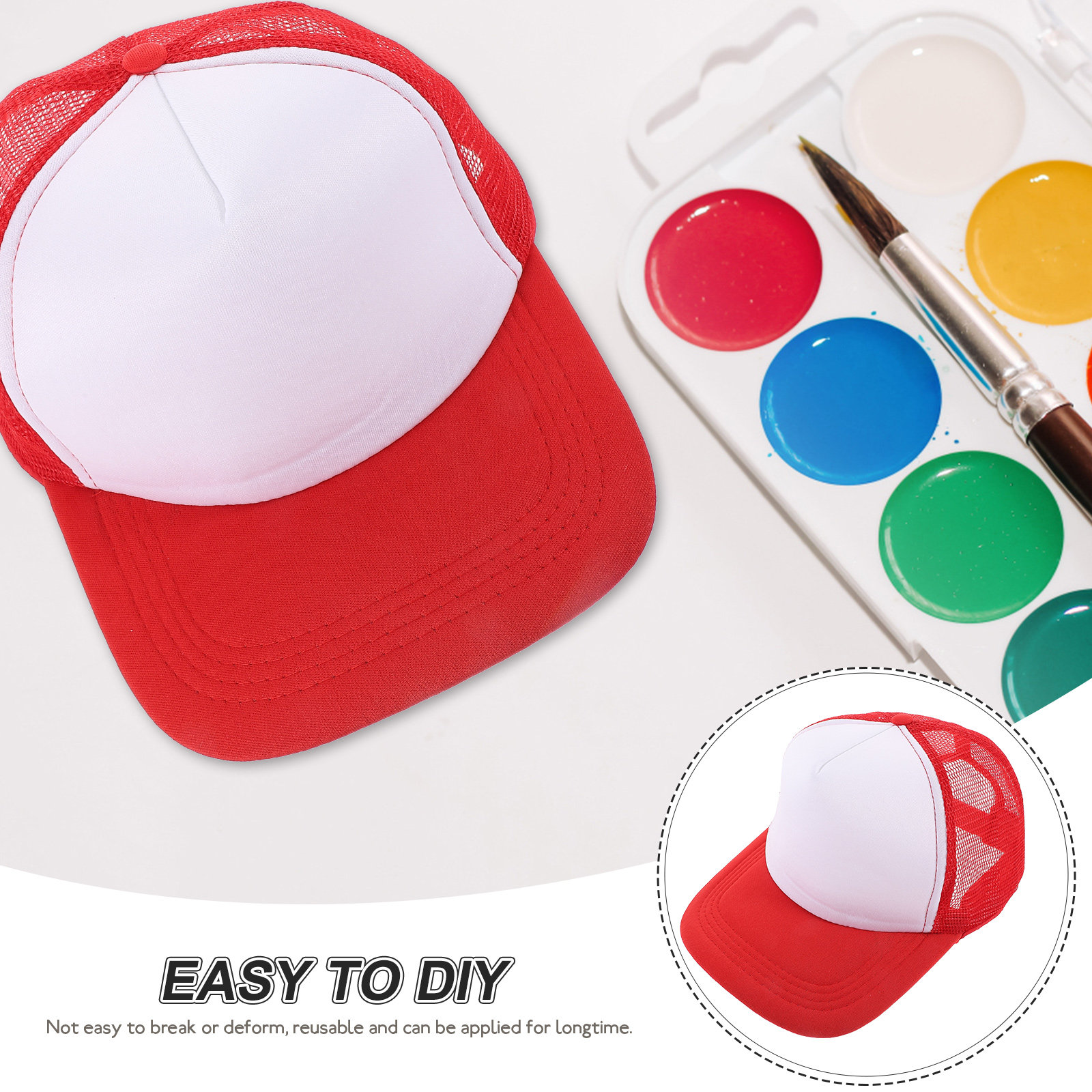 10Pcs Blank Mesh Baseball Hat  - Hat Sublimation Blank ulasan dan harga
