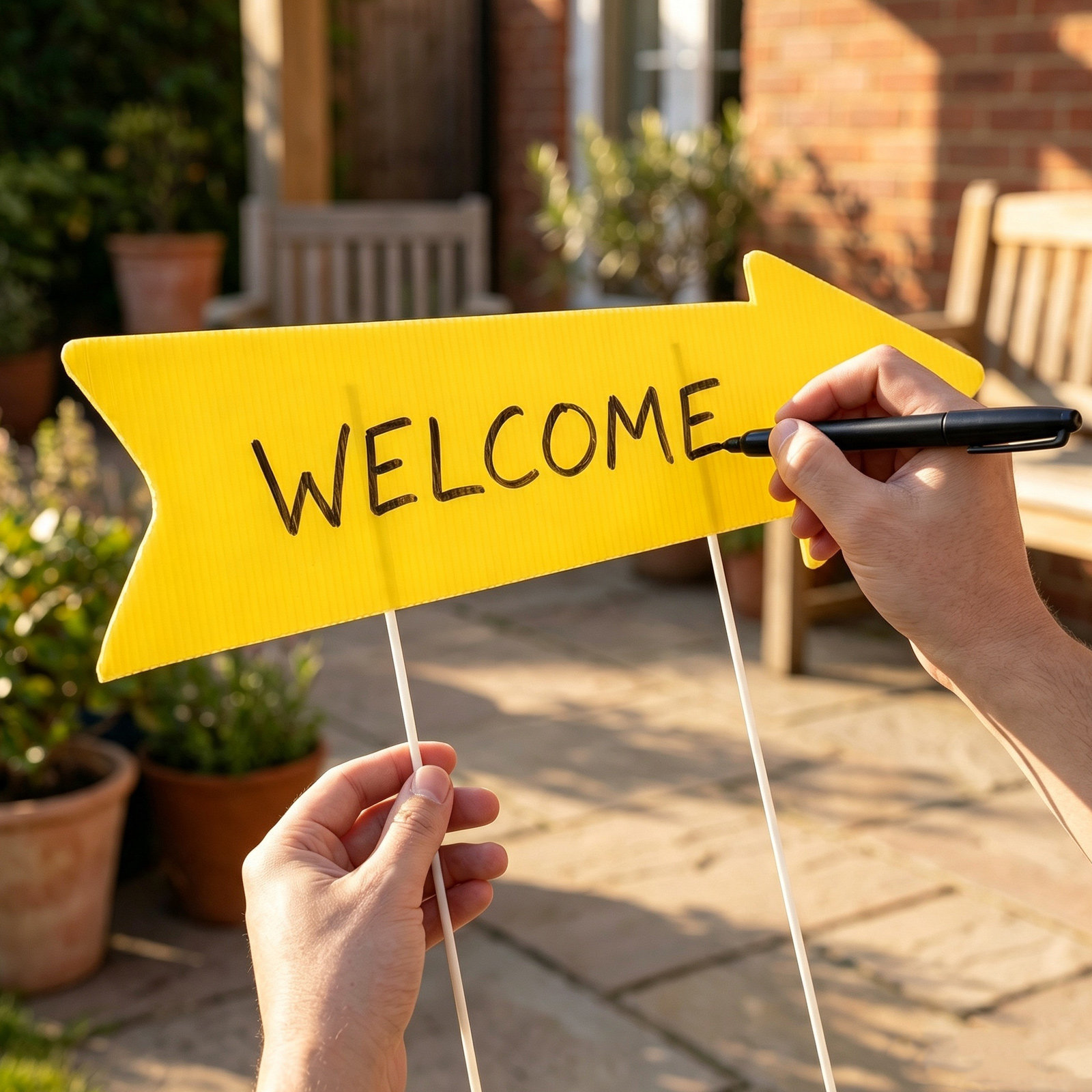 10Pcs Blank Arrow Yard Signs D - Yard Sign Blank ulasan dan harga